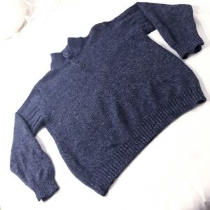 L.L. Bean 100% Lamb'swool  Dark Blue Crewneck Sweater Soft And Lightweight  XL R